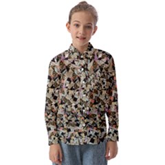 Mystic Geometry Abstract Print Kids  Long Sleeve Shirt by dflcprintsclothing