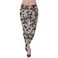 Mystic Geometry Abstract Print Velvet Leggings by dflcprintsclothing