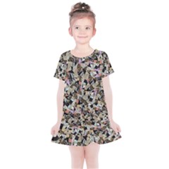 Mystic Geometry Abstract Print Kids  Simple Cotton Dress by dflcprintsclothing