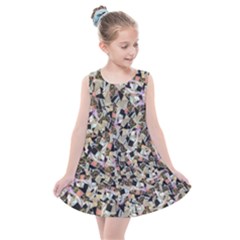 Mystic Geometry Abstract Print Kids  Summer Dress by dflcprintsclothing