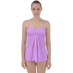 Blossom Pink	 - 	babydoll Tankini Set by ColorfulSwimWear