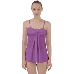 Bodacious Pink	 - 	babydoll Tankini Set by ColorfulSwimWear