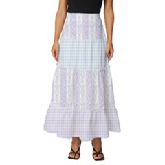 Lns4727 Tiered Ruffle Maxi Skirt by adorned