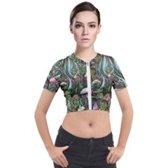 Craft Mushroom Short Sleeve Cropped Jacket by GardenOfOphir