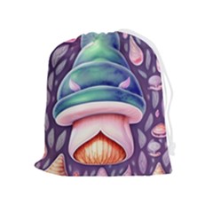 Mushroom Core Drawstring Pouch (xl) by GardenOfOphir