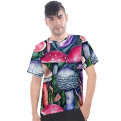 Foraging Mushroom Men s Sport Top by GardenOfOphir