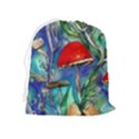 Woodsy Mushroom Forest Foraging Drawstring Pouch (XL) View2