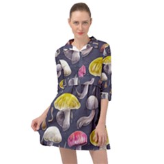 Fantasy Woodland Mushroom Mini Skater Shirt Dress by GardenOfOphir