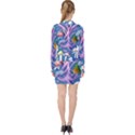 Mushroom Forest Nature Fairy Boho V-neck Bodycon Long Sleeve Dress View2