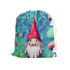 Mushroom Magic Drawstring Pouch (xl) by GardenOfOphir