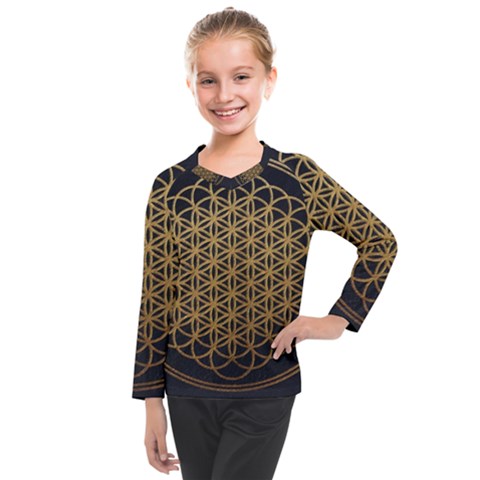 Horizon Sempiternal Bring Abstract Pattern Kids  Long Mesh Tee by Jancukart