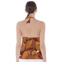 Watercolor Leaves Leaf Orange Babydoll Tankini Top View2