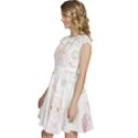 Cats And Food Doodle Seamless Pattern Cap Sleeve High Waist Dress View2