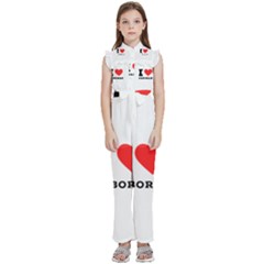 I Love Deborah Kids  Sleeveless Ruffle Edge Band Collar Chiffon One Piece by ilovewhateva