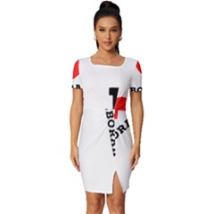 I Love Deborah Fitted Knot Split End Bodycon Dress by ilovewhateva