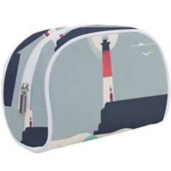 Lighthouse Ocean Nautical Sea Minimal Minimalist Make Up Case (large) by Pakemis