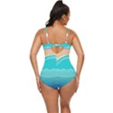 Tsunami Tidal Wave Wave Minimalist Ocean Sea Retro Full Coverage Swimsuit View4