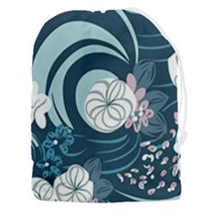 Flowers Pattern Floral Ocean Abstract Digital Art Drawstring Pouch (3xl) by Pakemis