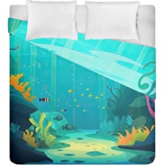 Intro Youtube Background Wallpaper Aquatic Water Duvet Cover Double Side (king Size) by Pakemis