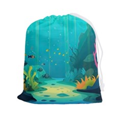 Intro Youtube Background Wallpaper Aquatic Water Drawstring Pouch (2xl) by Pakemis