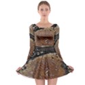 Rustic Charm Abstract Print Long Sleeve Skater Dress View1