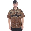 Rustic Charm Abstract Print Men s Short Sleeve Shirt View1