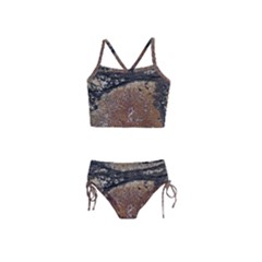 Rustic Charm Abstract Print Girls  Tankini Swimsuit by dflcprintsclothing