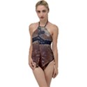 Rustic Charm Abstract Print Go with the Flow One Piece Swimsuit View1