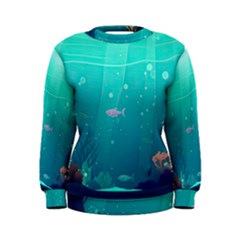 Ai Generated Ocean Sea Fish Aquatic Water Nature 3 Women s Sweatshirt by Pakemis