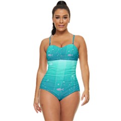 Ai Generated Ocean Sea Fish Aquatic Water Nature 3 Retro Full Coverage Swimsuit by Pakemis