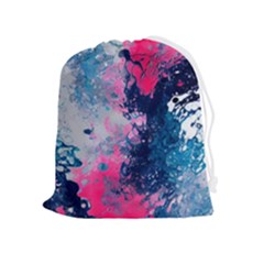 Fluid Art Pattern Drawstring Pouch (xl) by GardenOfOphir