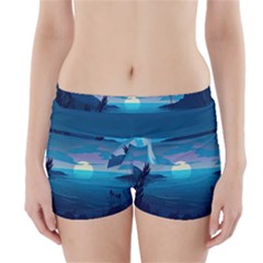 Ai Generated Ocean Sea Water Anime Nautical 2 Boyleg Bikini Wrap Bottoms by Pakemis