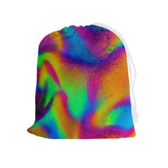 Fluid Background Pattern Drawstring Pouch (xl) by GardenOfOphir