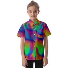 Fluid Background Pattern Kids  Short Sleeve Shirt by GardenOfOphir