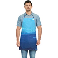 Ai Generated Ocean Sea Fish Underwater Water Kitchen Apron by Pakemis