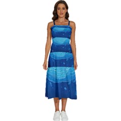 Ai Generated Ocean Sea Fish Underwater Water Sleeveless Shoulder Straps Boho Dress by Pakemis
