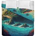 Tropical Island Paradise Ocean Sea Palm Trees Duvet Cover Double Side (King Size) View2