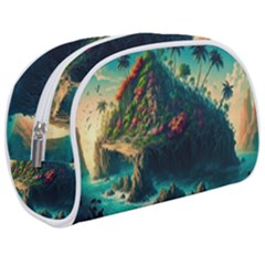 Tropical Island Paradise Ocean Sea Palm Trees Make Up Case (medium) by Pakemis