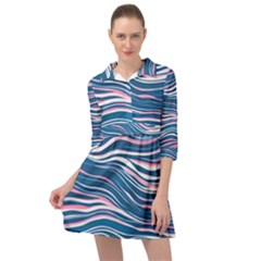 Modern Fluid Art Mini Skater Shirt Dress by GardenOfOphir