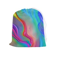 Fluid Art - Contemporary And Flowy Drawstring Pouch (xl) by GardenOfOphir