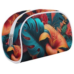 Ai Generated Tropical Flowers Floral Floral Pattern Make Up Case (medium) by Pakemis