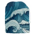 Waves Ocean Sea Pattern Water Tsunami Rough Seas Drawstring Pouch (3XL) View1