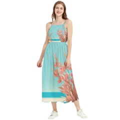 Beach Ocean Flowers Floral Flora Plants Vacation Boho Sleeveless Summer Dress by Pakemis