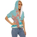 Beach Ocean Flowers Floral Flora Plants Vacation Lightweight Drawstring Hooded Top View3