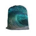 Tsunami Waves Ocean Sea Water Rough Seas Drawstring Pouch (XL) View1