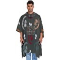 Art Halloween Pattern Creepy Design Digital Papers Men s Hooded Rain Ponchos View1