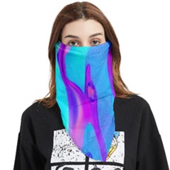 Colorful Abstract Fluid Art Pattern Face Covering Bandana (triangle) by GardenOfOphir