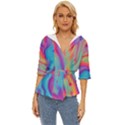 Liquid Art Pattern - Marble Art Lightweight Drawstring Hooded Top View1