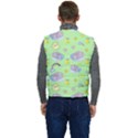 Elephant Sleeping Elephants Background Men s Short Button Up Puffer Vest	 View4