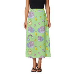 Elephant Sleeping Elephants Background Classic Midi Chiffon Skirt by Wegoenart